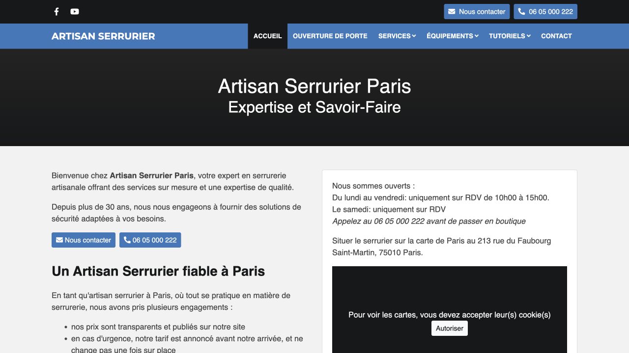 Capture du site de SARL Tan