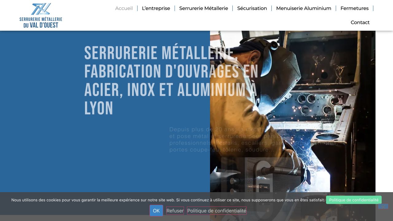 Capture du site de Serrurerie Métallerie du Val d’Ouest
