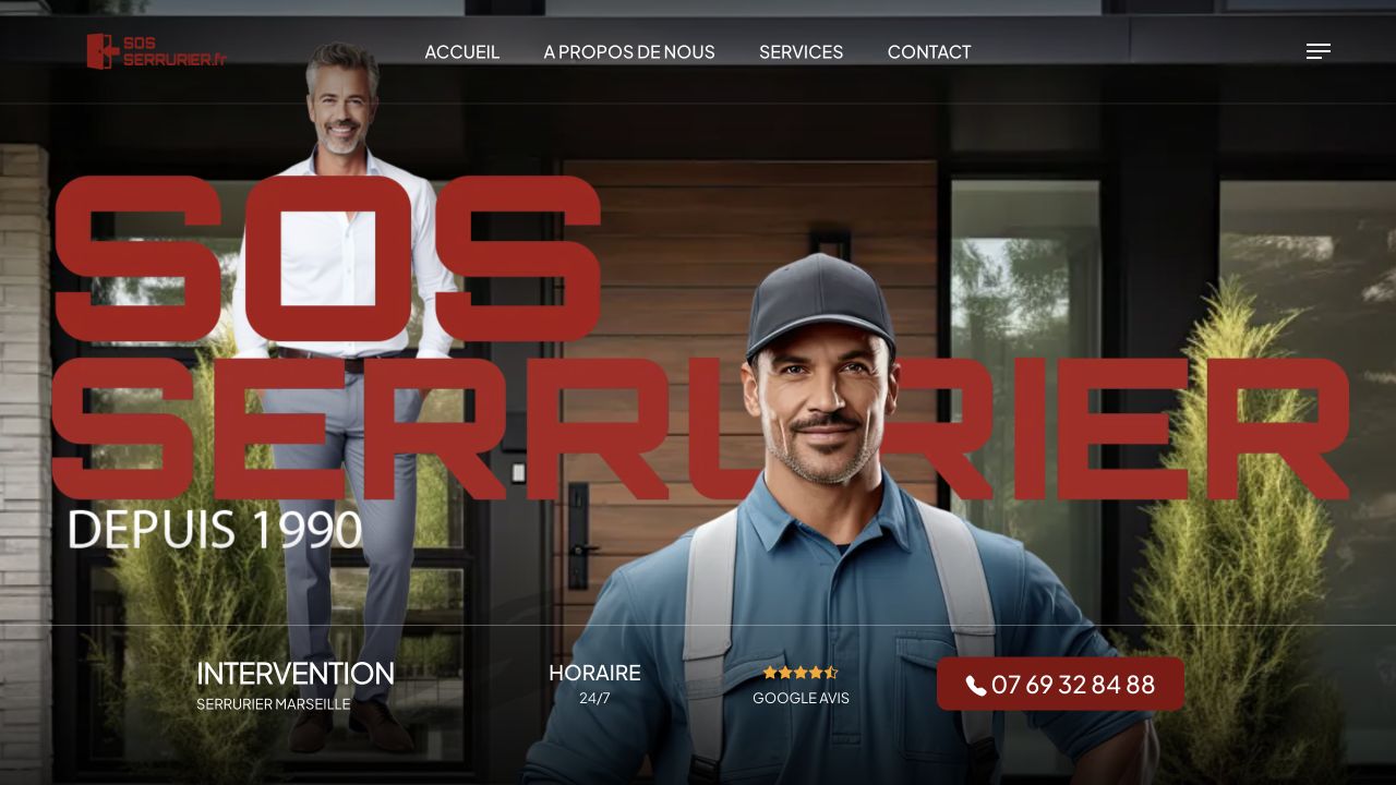 Capture du site de SOS Serrurier Marseille