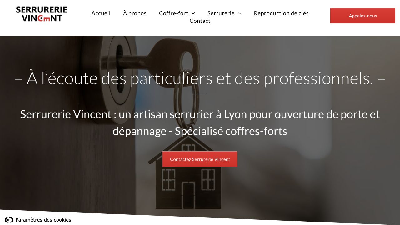 Capture du site de Serrurerie Vincent