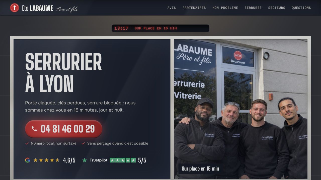 Capture du site de Ets Labaume Père et fils
